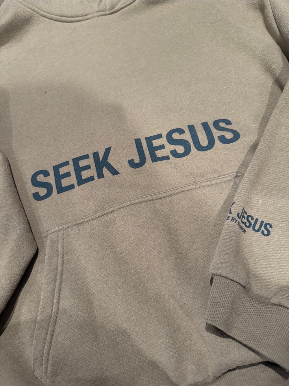 Brown 'Seek Jesus' Hoodie - Picture 2 of 3
